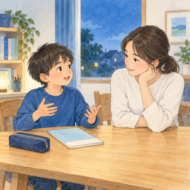 試した進め方について、子どもと保護者が振り返るイメージ